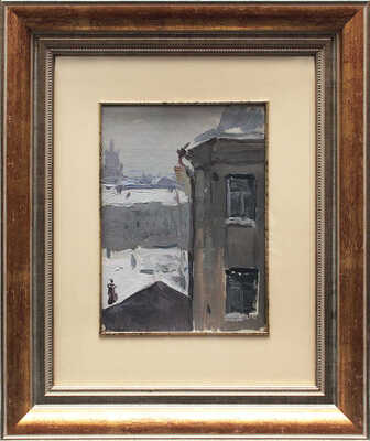 Успенский Борис Александрович. Эскиз к картине «Москва зимой»